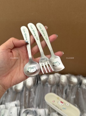 米诺家304不锈钢勺子家用高档精致儿童叉子食品级个人专用汤勺