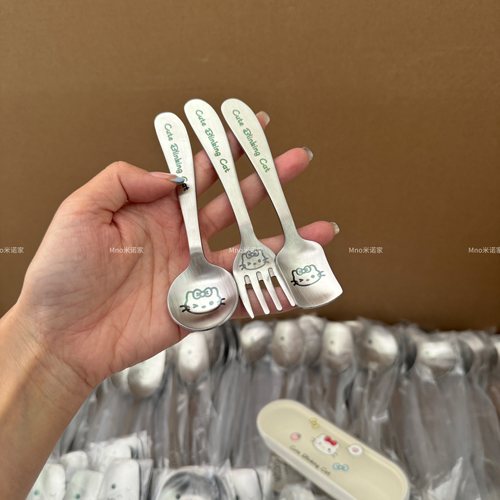 米诺家304不锈钢食品级儿童勺叉