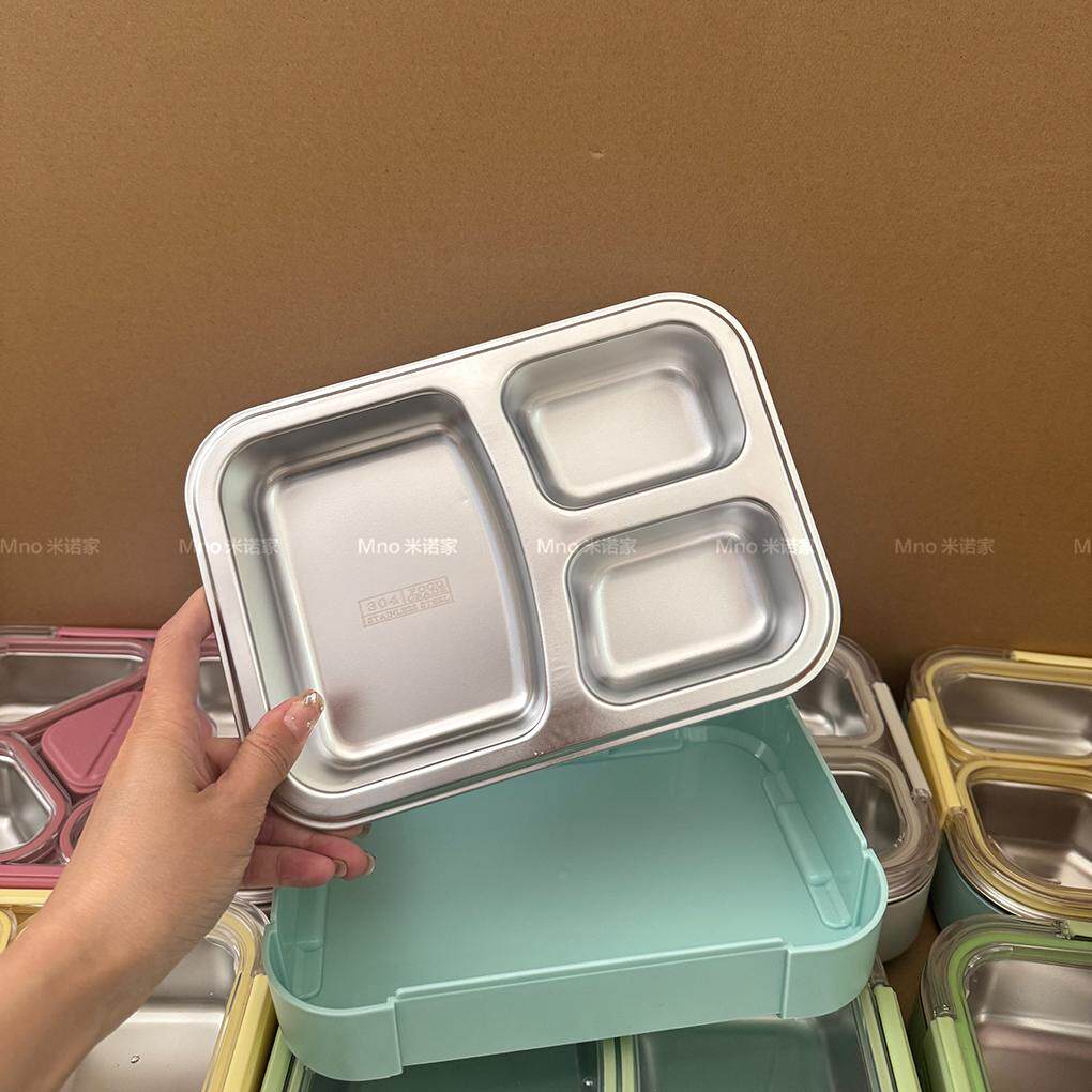 Mno Home 304 Steel Kids Bento: Leak-Proof, Divided & Microwave Safe - Taobao product photo 2