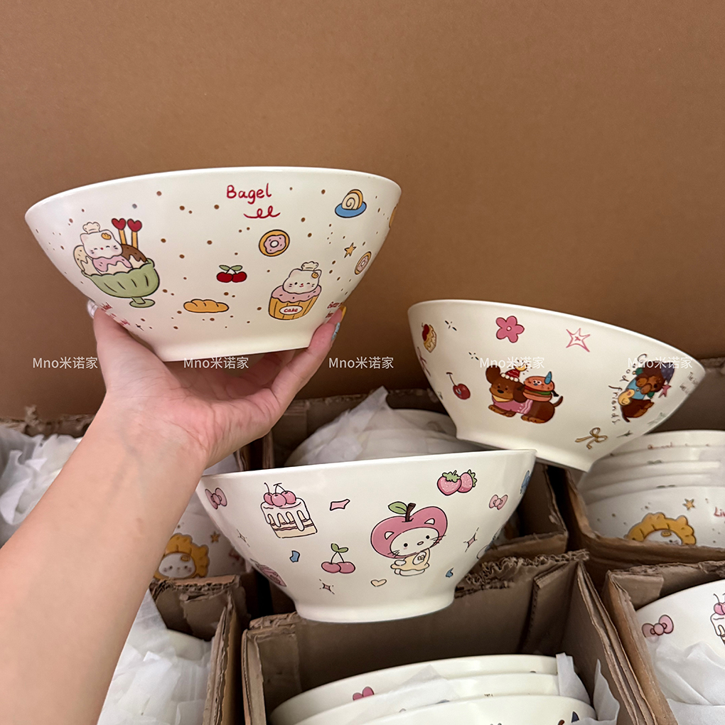 米诺家新款陶瓷嗦粉大碗