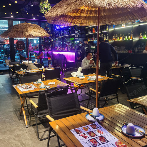 网红餐饮烧烤桌椅酒吧酒馆休闲折叠椅营地专用商用外摆桌椅露营风
