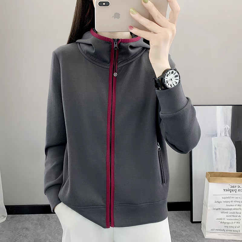 空气棉春季外套女款连帽开衫夹克宽松卫衣帽衫户外休闲运动服上衣图片