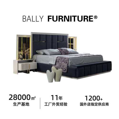 luxury bed furniture 高档奢华宽屏床别墅家具 кровать