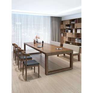 2022新款 客厅实木大书桌实木休闲区茶桌椅长条桌学习桌家用办公桌