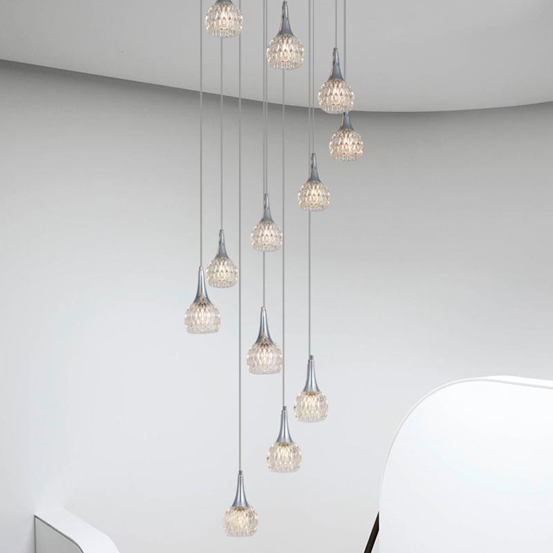 现代简约楼梯吊灯长吊灯北欧loft公寓客厅复式楼别墅旋转楼梯间灯