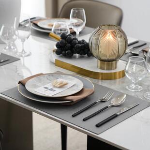 和庭家居现代简约皮革西餐垫防油桌垫厚隔热垫样板房餐垫简约北欧