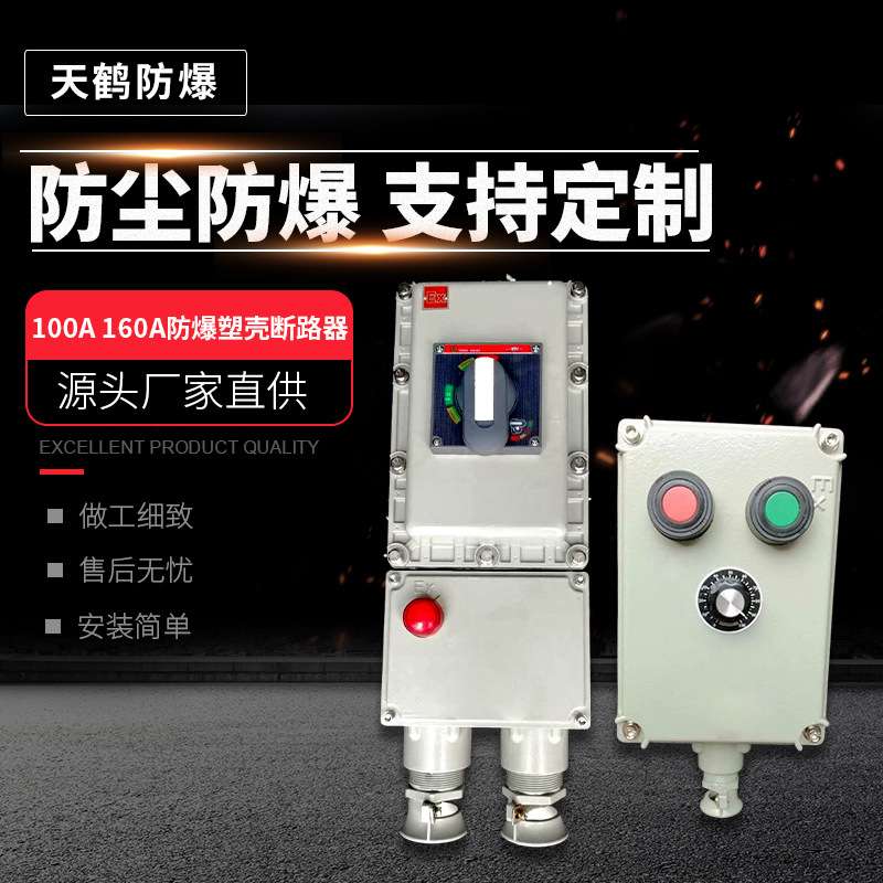 100A160A防爆塑壳断路器防爆电磁启动器防爆箱电机开关控制按钮箱