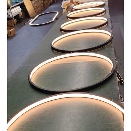华丽照明吸顶灯内外发光LED圆形灯线形灯现代简约办公侧发光灯具