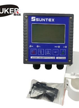 【PH计】上泰suntex工业在线PH测试仪PC3100智能ORP检测仪流通池