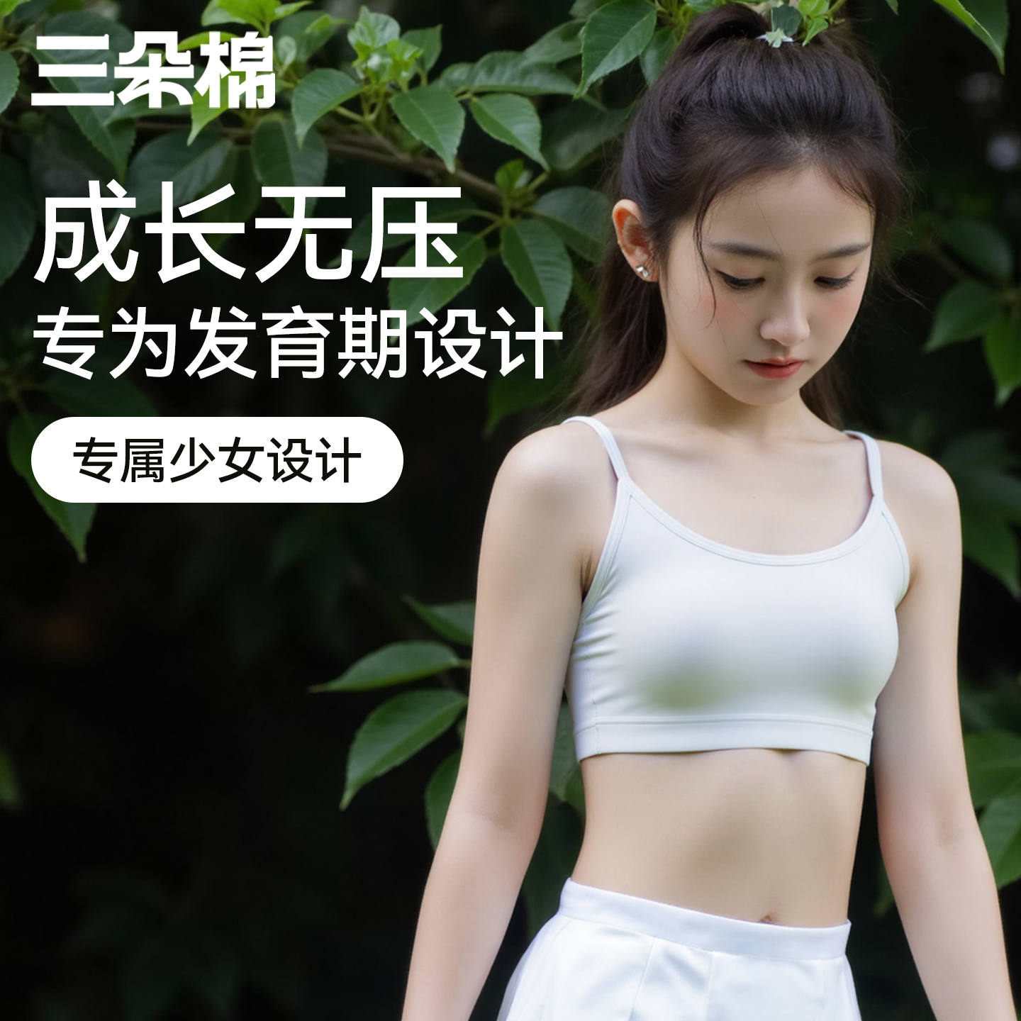 少女文胸女背心无钢圈抹胸式内衣