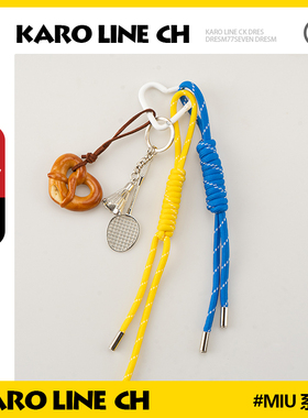 KAROLINE碱水面包挂件miu系复古钥匙扣小众ins博主同款情侣挂饰
