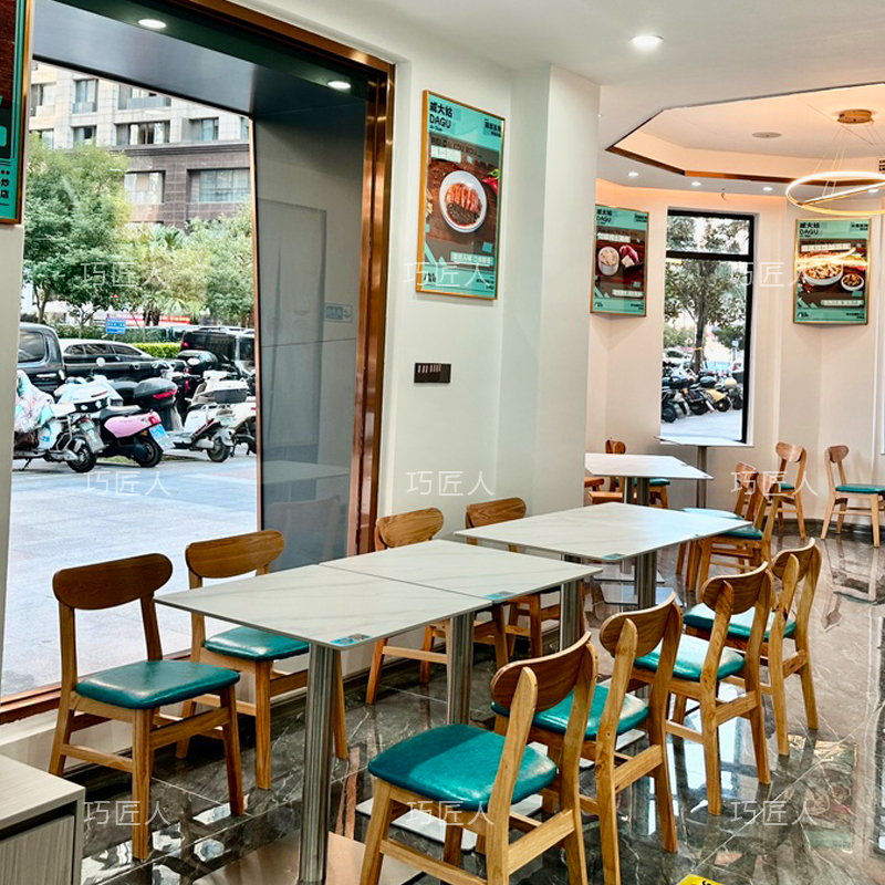 食堂餐桌椅组合快餐店商用餐饮
