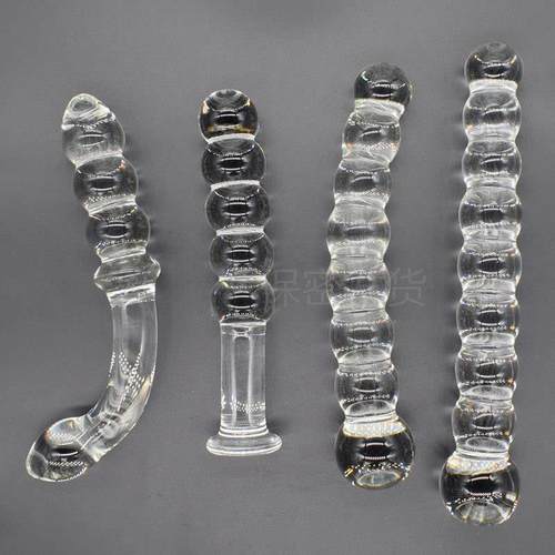 Glass-made femalemasturbation toy fake phallus adult product