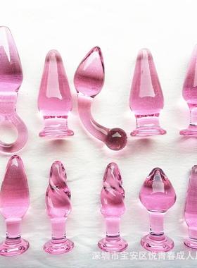 Glass-made femalemasturbation toy fake phallus adult product