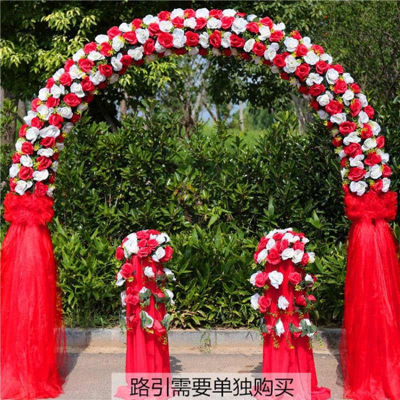 鲜花拱门绢花拱门婚庆花门幸福门开业拱门花拱门道具婚礼花门成品