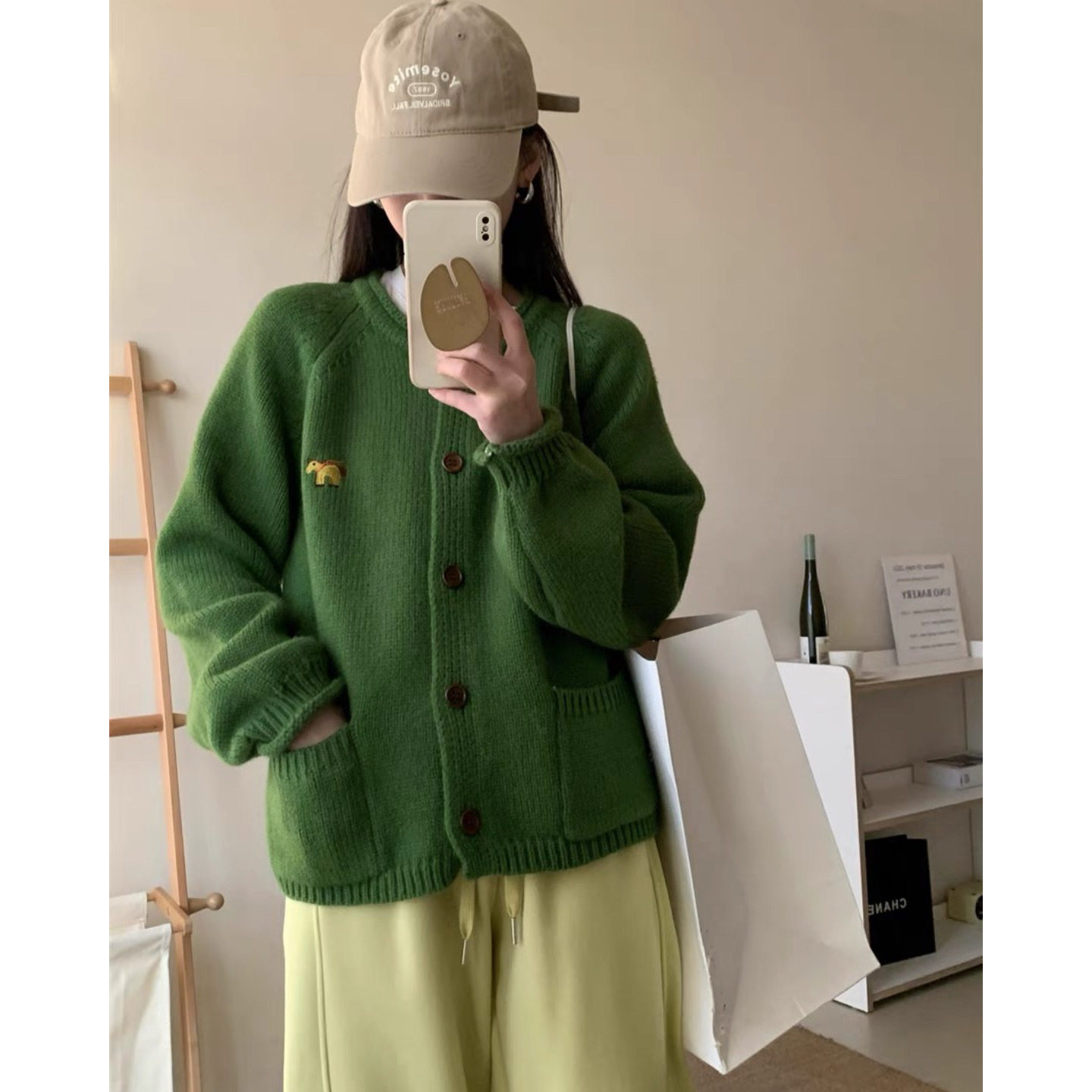 慵懒风软糯针织开衫女2026早秋春季韩版圆领宽松休闲日系毛衣外套