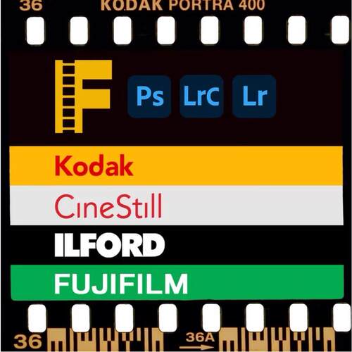 Film is Fun 139个复古柯达富士伊尔福胶片模拟LR预设PS光晕动作