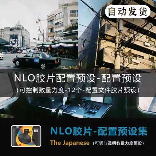 NLO扫街胶片LR预设配置文件电影复古人文静物胶卷调色PS/ACR滤镜