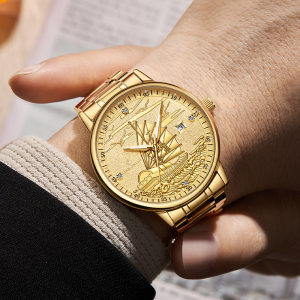 【正品路易爵伦全自动机械男】表多功能夜光防水大表盘 送男友