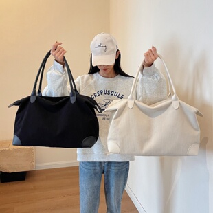 旅行包女大容量短途出差行李包简约百搭单肩包轻便手提待产收纳包