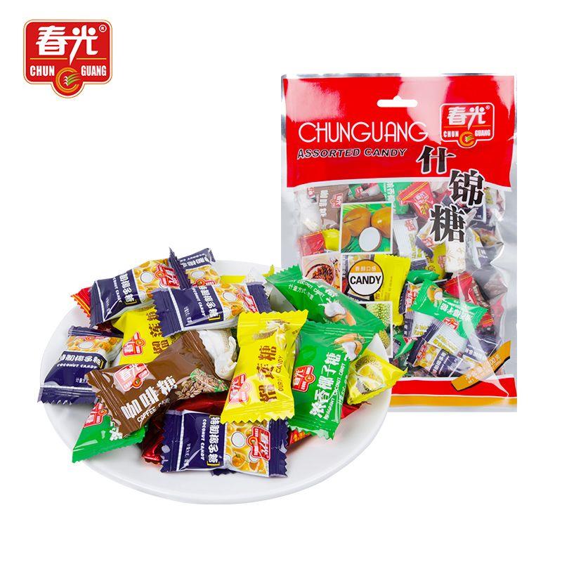 春光什锦糖300克袋装海南特产椰子糖水果喜糖大礼包婚庆年货糖果