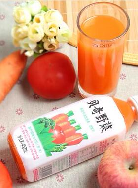 混合12种蔬菜 贝奇野菜汁450mlx1瓶胡萝卜汁饮料果蔬汁轻断食代餐