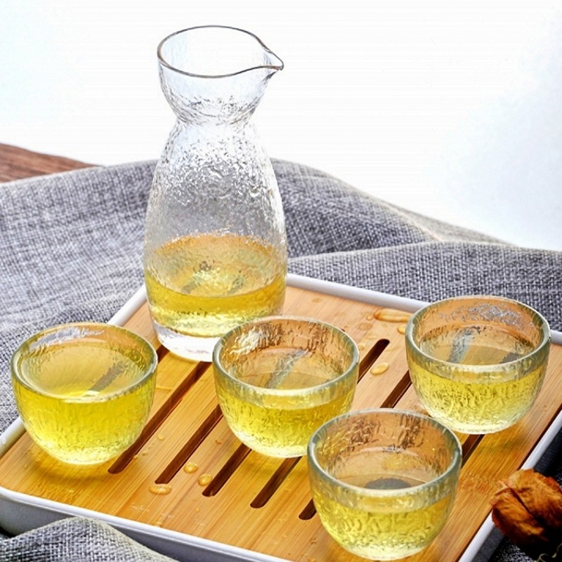 日式清酒壶套装透明玻璃果酒杯子鹰嘴壶白酒米酒梅酒杯一口杯温酒,餐饮具,家用酒壶,淘宝优惠券,粉丝福利购,淘宝优惠卷