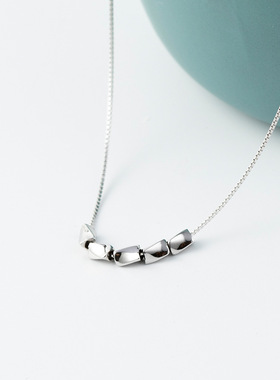 转运银豆子碎银几两项链锁骨链