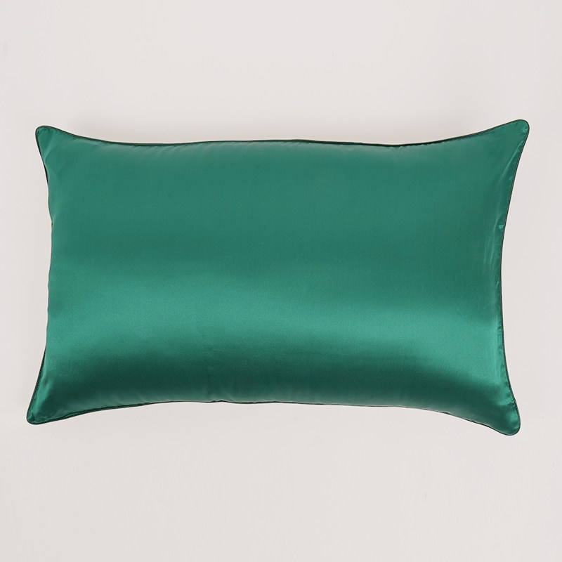 钱皇丝绸真丝枕套一只装48x74双面一对装