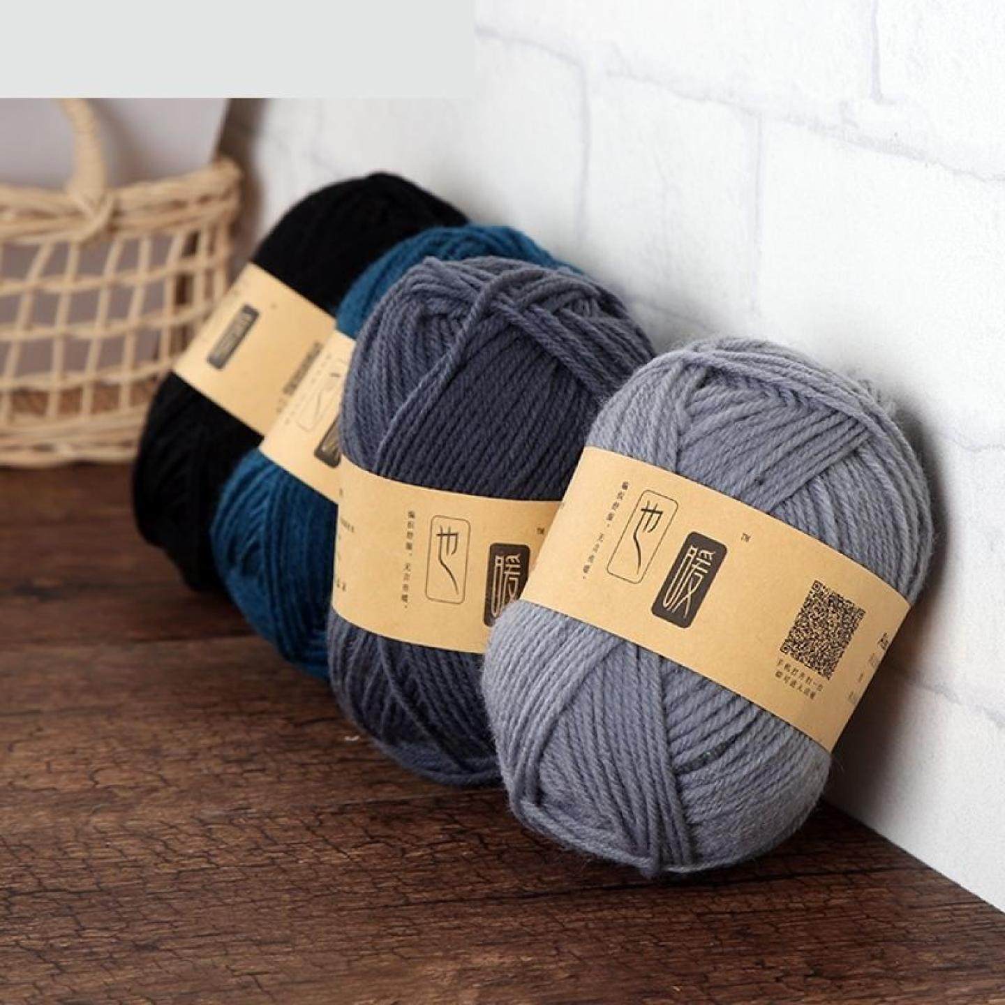 T织帽子专用毛线中粗线不