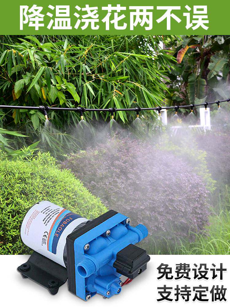 自动浇花神器雾化喷淋喷头家用园艺农业定时养殖场电动隔膜水泵