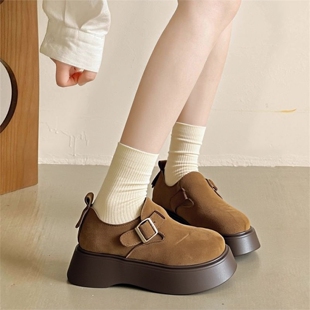 勃肯鞋女士单鞋女鞋2026新款厚底女款小土豆春季增高绝美新款鞋子