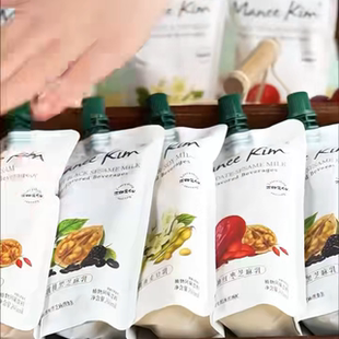 manee kim万物复苏核桃红枣黑芝麻茉莉燕麦豆乳植物饮料260ml40袋