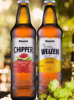 捷克皇家小麦白啤PRIMATOR皇家小麦西柚果味啤酒500ml*20瓶包邮