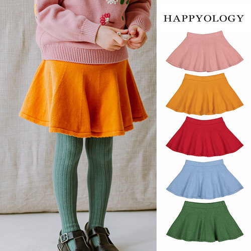 Happyology英国女童裙子半身裙毛线半裙裙子童短裙女宝宝裙裤