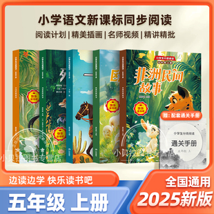 必读课外阅读书籍 故事一千零一夜人教版 2025新版 五年级上册快乐读书吧全5册中国民间故事非洲民间故事欧洲民间故事列那狐