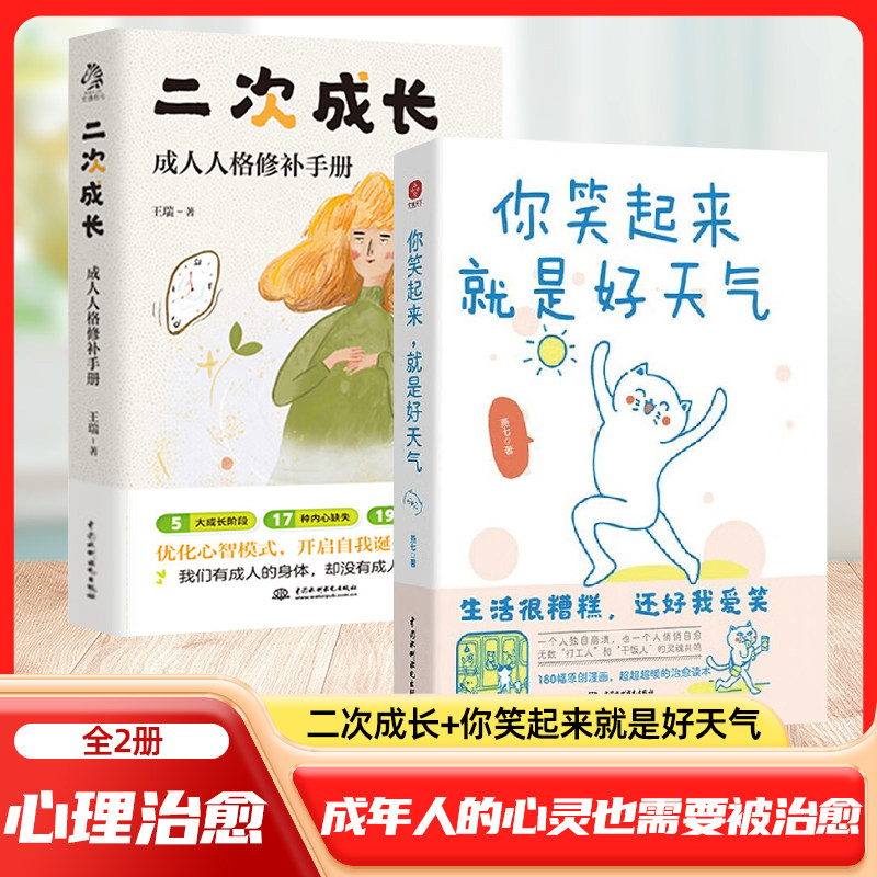 你笑起来就是好天气+二次成长书 科普up主安慰记成人人格修补手册 5大成长阶段17种内心缺失19个方法 温馨缓解压力励志成功指南书