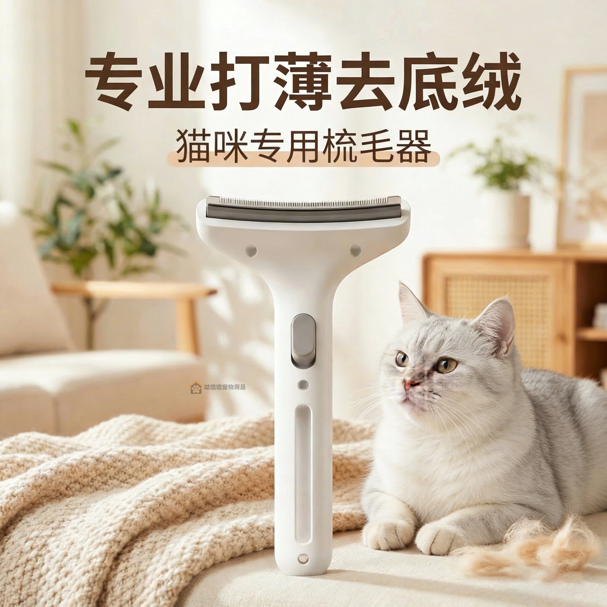 银渐层猫咪梳毛专用梳子梳打薄器撸猫掉毛清理狗毛