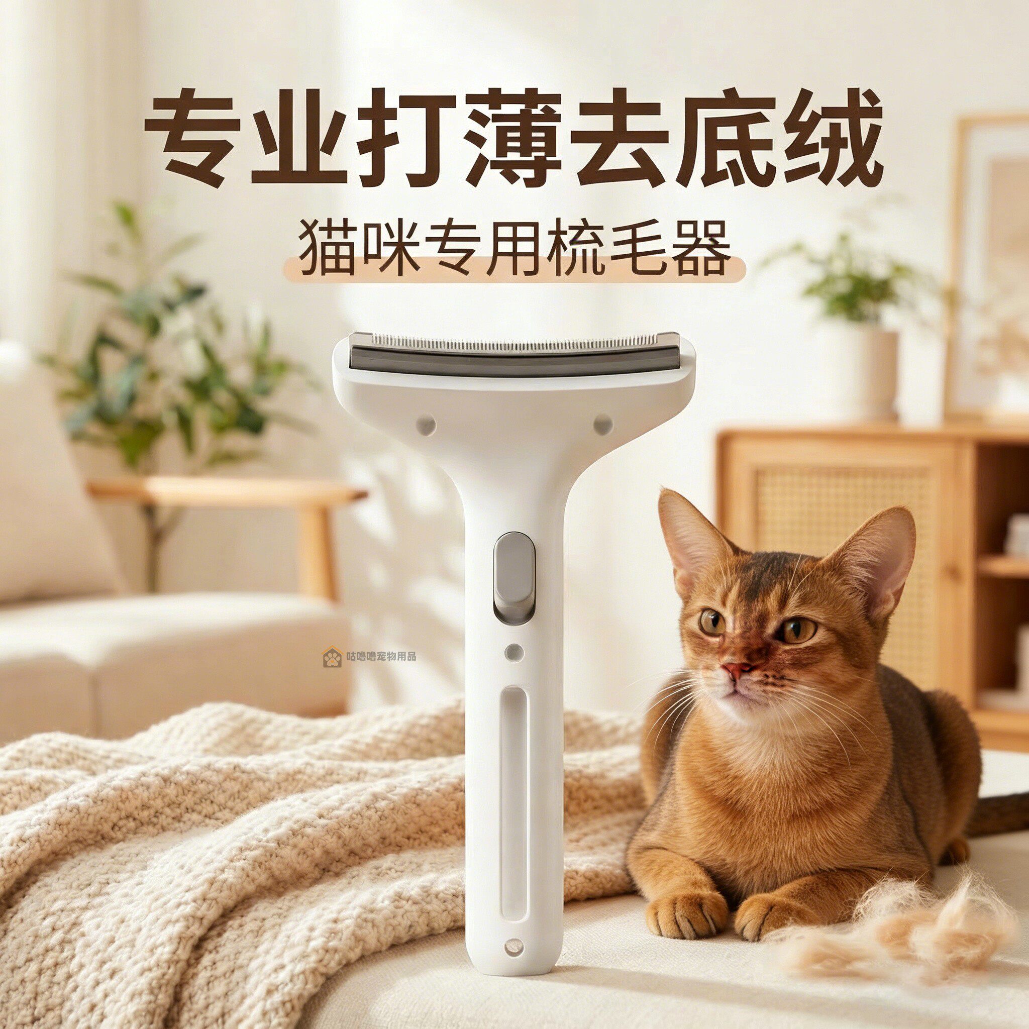 阿比西尼亚猫咪梳毛专用梳子开结梳清理打薄器刷子宠物