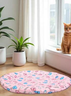 宠物冰垫卡通圆形凝胶坐具云拓垫窝狗猫窝夏季降温凉垫宠冰物玩耐