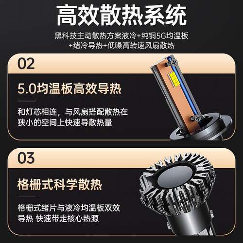 汽车le5d灯泡大功率跨境款超短款HH7H4900新9卡姆大师1012车头灯