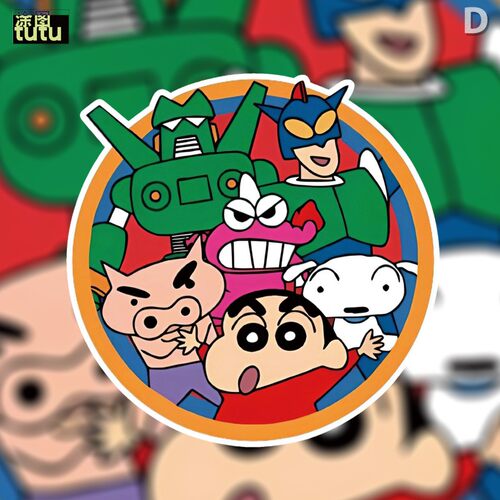 tutu卡通蜡笔小新咸蛋超人车贴