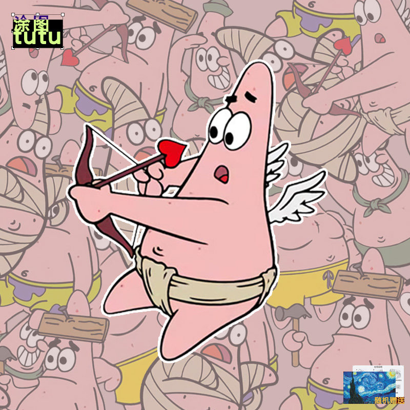 派大星二次元动漫创意个性电动车摩托车反光潮流电动车贴纸反光贴