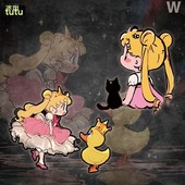 tutu美少女战士车窗车贴可爱创意汽车后挡风玻璃装 少女贴纸 饰q版