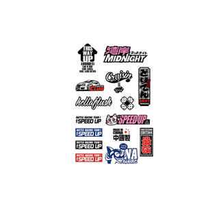 tutu湾岸车贴JDM首都高环线MIDNIGHT汽车改装贴摩托电动车贴纸