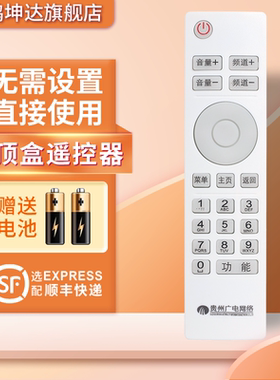 适用于贵州广电数字网络高清机顶盒 父母乐/小康宝 精灵N9201 SE818遥控器 黑白通用 鸿坤达原装款