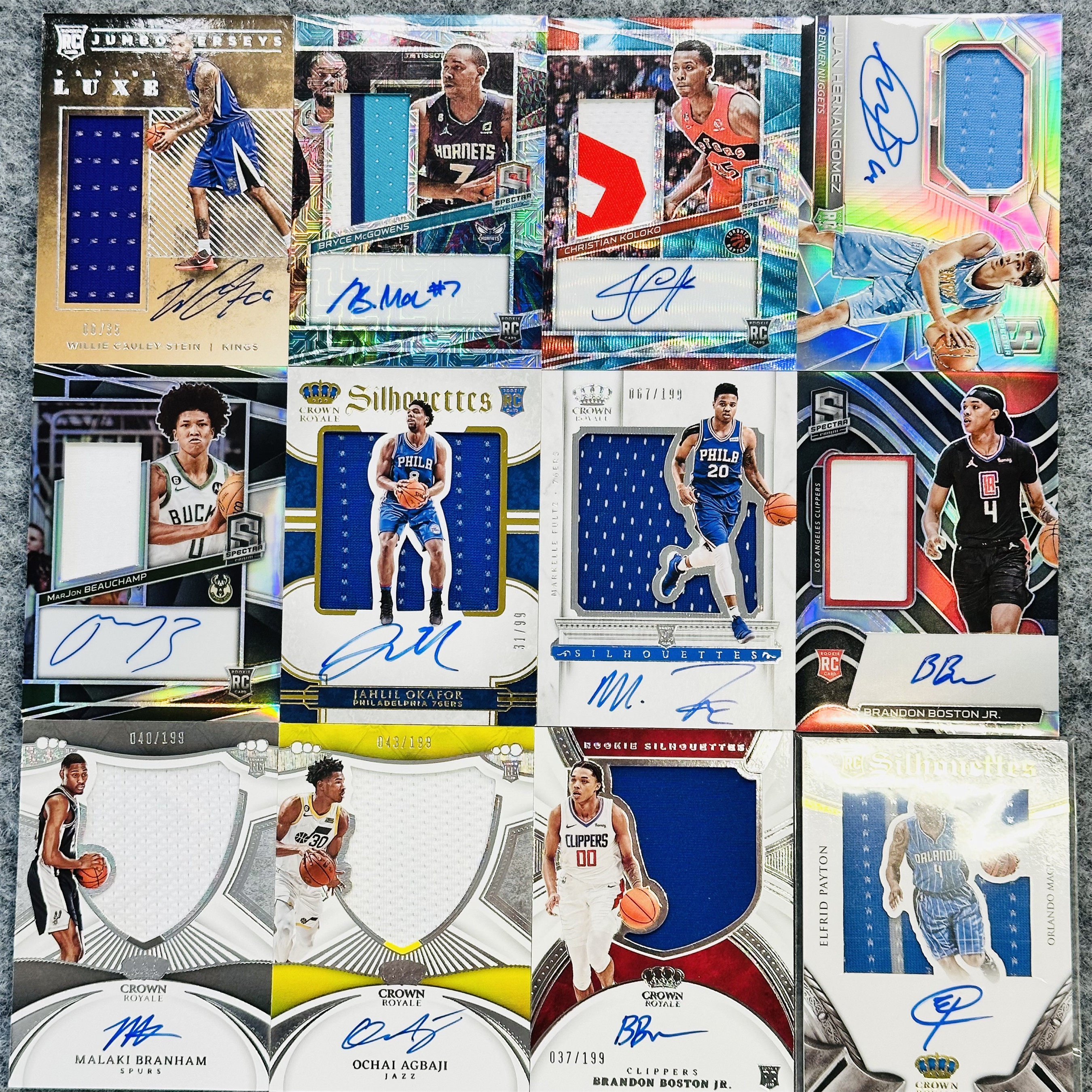 新秀RPA卡签剪影光谱球衣签字正版NBA球星卡Panini帕尼尼球迷收藏