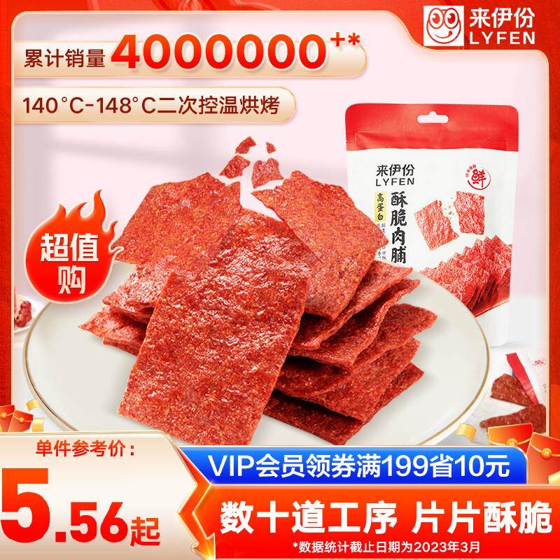 LYFEN/来伊份高蛋白酥脆肉脯35g香脆切片营养肉脯零食肉香 xyg属于什么档次？