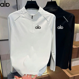 春速干衣户外跑步骑行服训练衣 半拉链拼接运动t恤男长袖 秋季 爆款