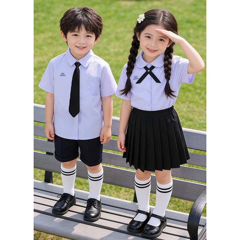 泰国泰式儿童校服女童jk套装夏季幼儿园中小学生学院风毕业照班服